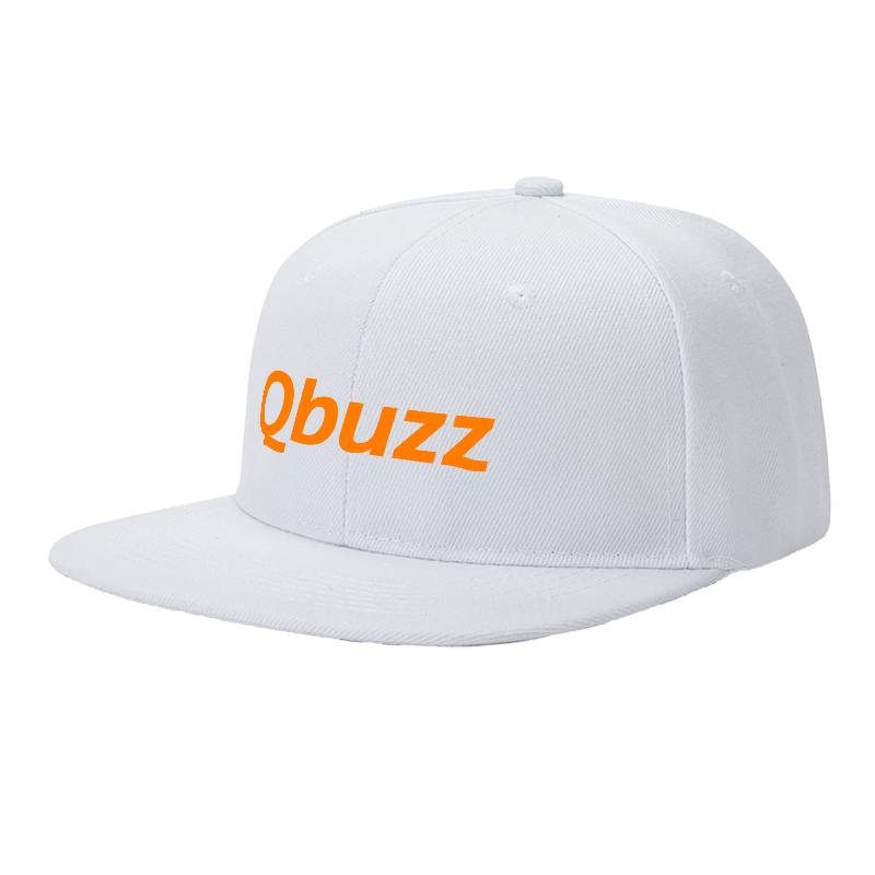 Flat Brim Baseball Cap Qbuzz Logo Print Streetwear Underground Skate Style for Basketball Court Skate Park Urban Lifestyle Skaters Rappers Streetwear Enthusiasts