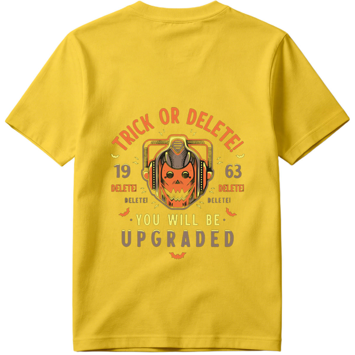 Trick or Delete: Cyberpunk Pumpkin with Helmet - Tee