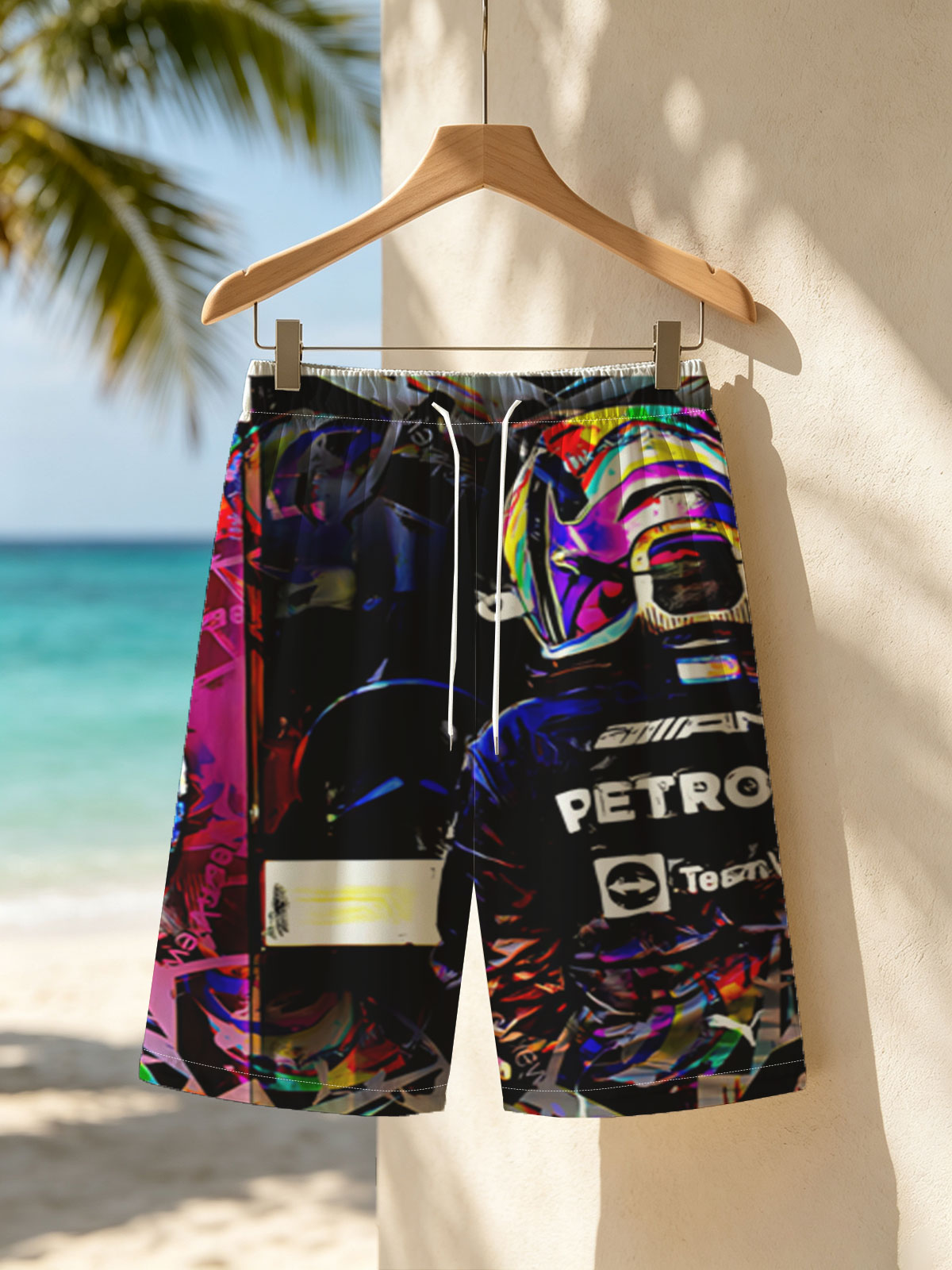 Mercedes-AMG Petronas F1 Driver in Pit Stop Action -  Beach shorts
