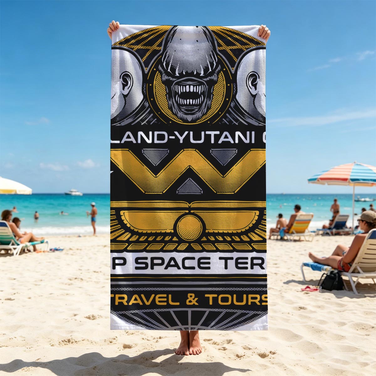 Weyland-Yutani Corp: Deep Space Terror - Travel & Tours - Beach towels