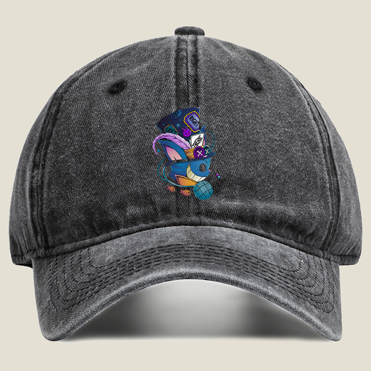 Sonic the Hedgehog: Knuckles and the Mad Hatter's Hat - Washed Denim - Baseball Cap