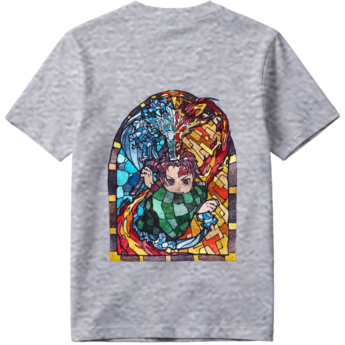 Demon Slayer Tanjiro Kamado Stained Glass Art - Tee