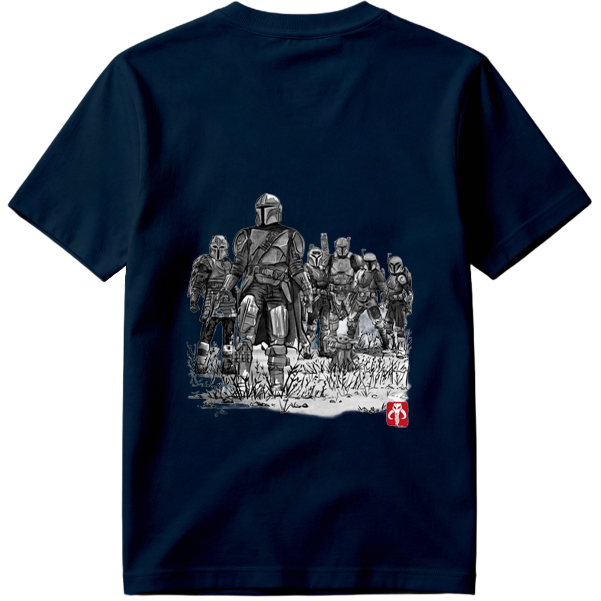 The Mandalorian and the Child with Clan of Mandalorians - Tee