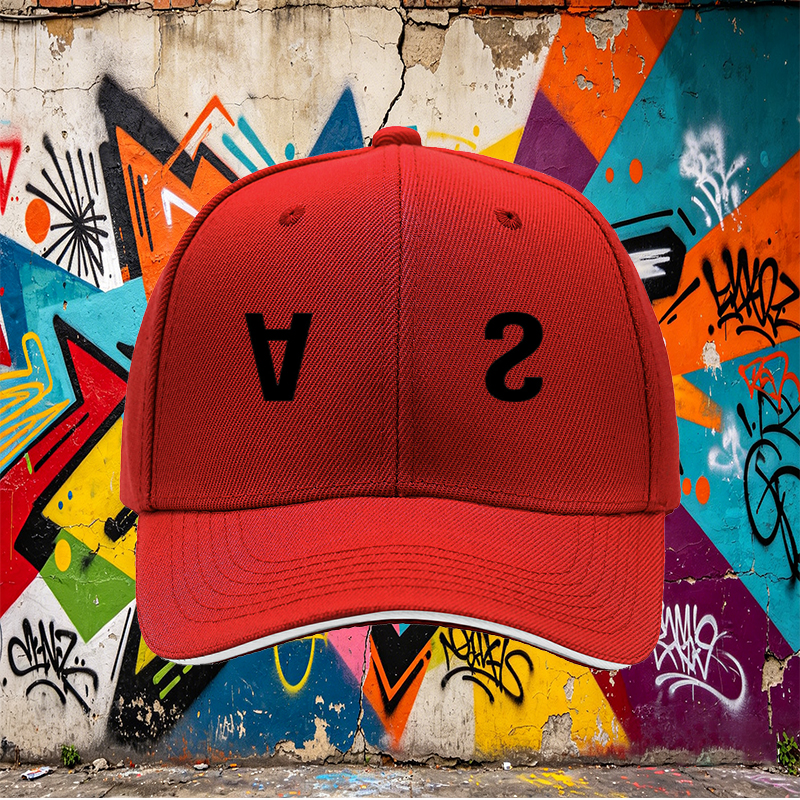 Unisex Classic Sandwich Hat with AS Logo Print - Lightweight Cotton Baseball Cap for Outdoor Activities, Travel, and Casual Wear - Perfect for Men and Women Seeking Comfortable Sun Protection and Stylish Look