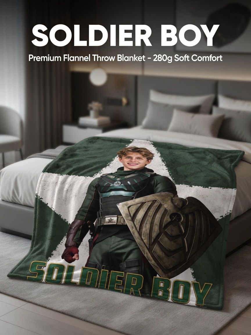 Custom Photo Face Flannel Blanket Personalized Superhero Portrait Soft Anti-Pilling Fleece Throw Gift