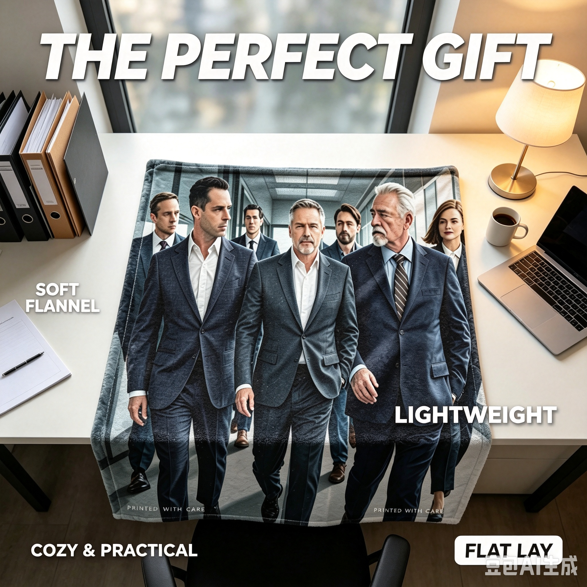 Custom Face Blanket Featuring The Good Fight Cast in Formal Attire Flannel Blanket Perfect for Couch or Bed Use Ideal Gift for Fans of Legal Drama TV Series