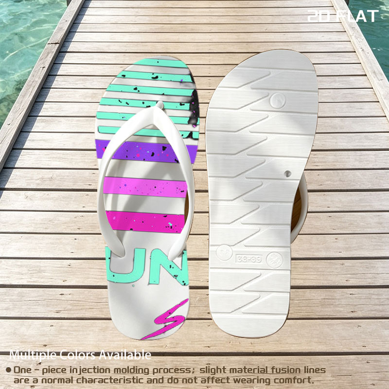 Hunters: Slay The Night - Silhouetted Figures in Neon Glow -  flip-flops