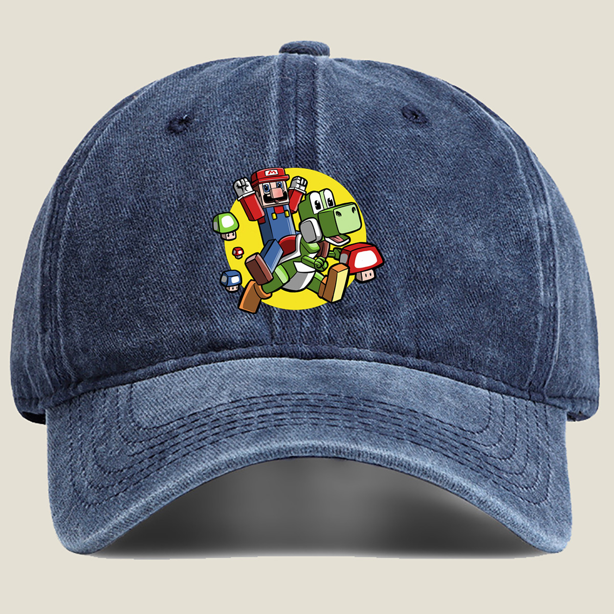 Mario & Yoshi Adventure - Washed Denim - Baseball Cap