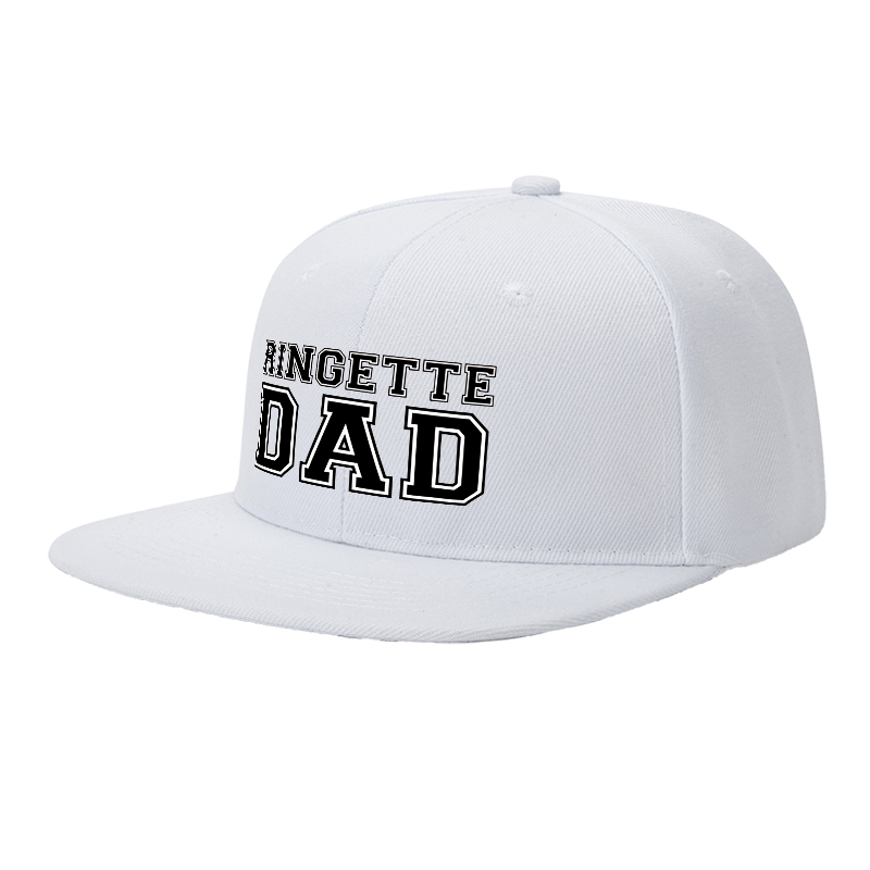 Flat Brim Baseball Cap Ringette Dad Logo Streetwear Underground Skate Style for Basketball Court Skate Park Urban Lifestyle Skaters Rap Artists Streetwear Enthusiasts