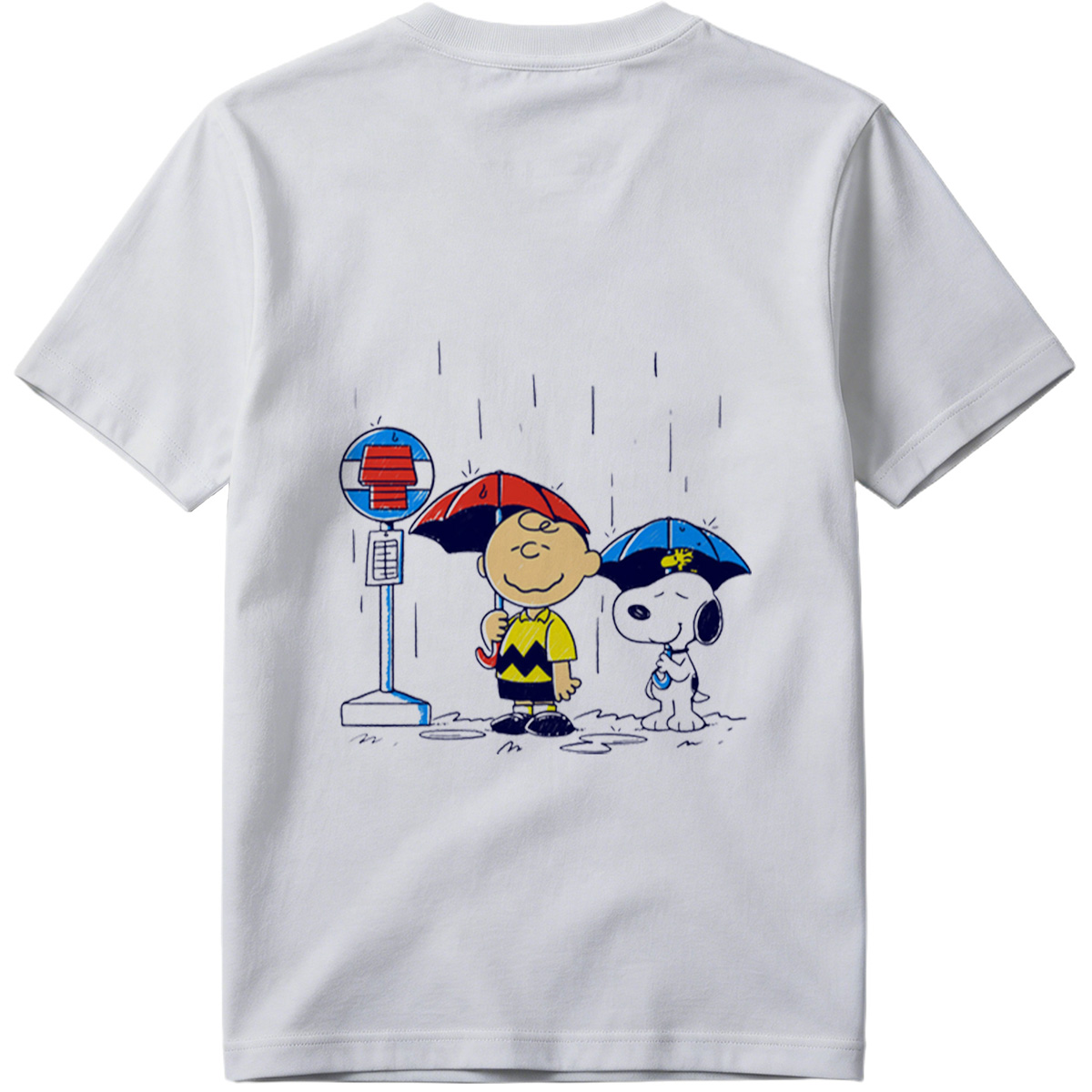 Peanuts: Charlie Brown and Snoopy in the Rain - Tee