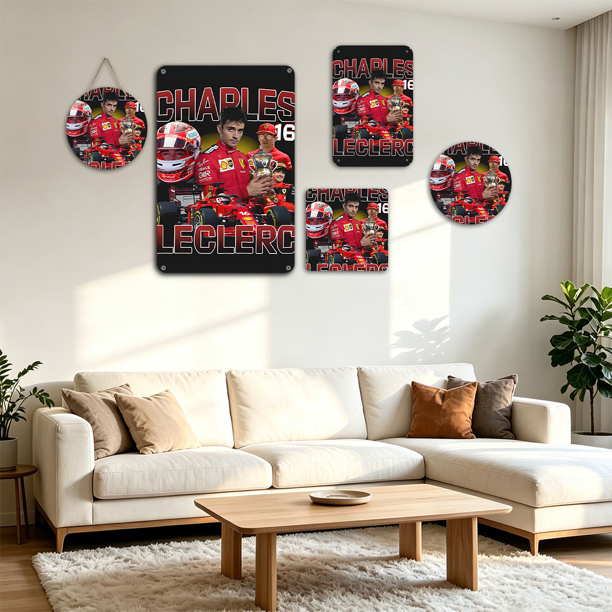 Charles Leclerc Ferrari F1 Driver 16 Trophy Celebration - painting