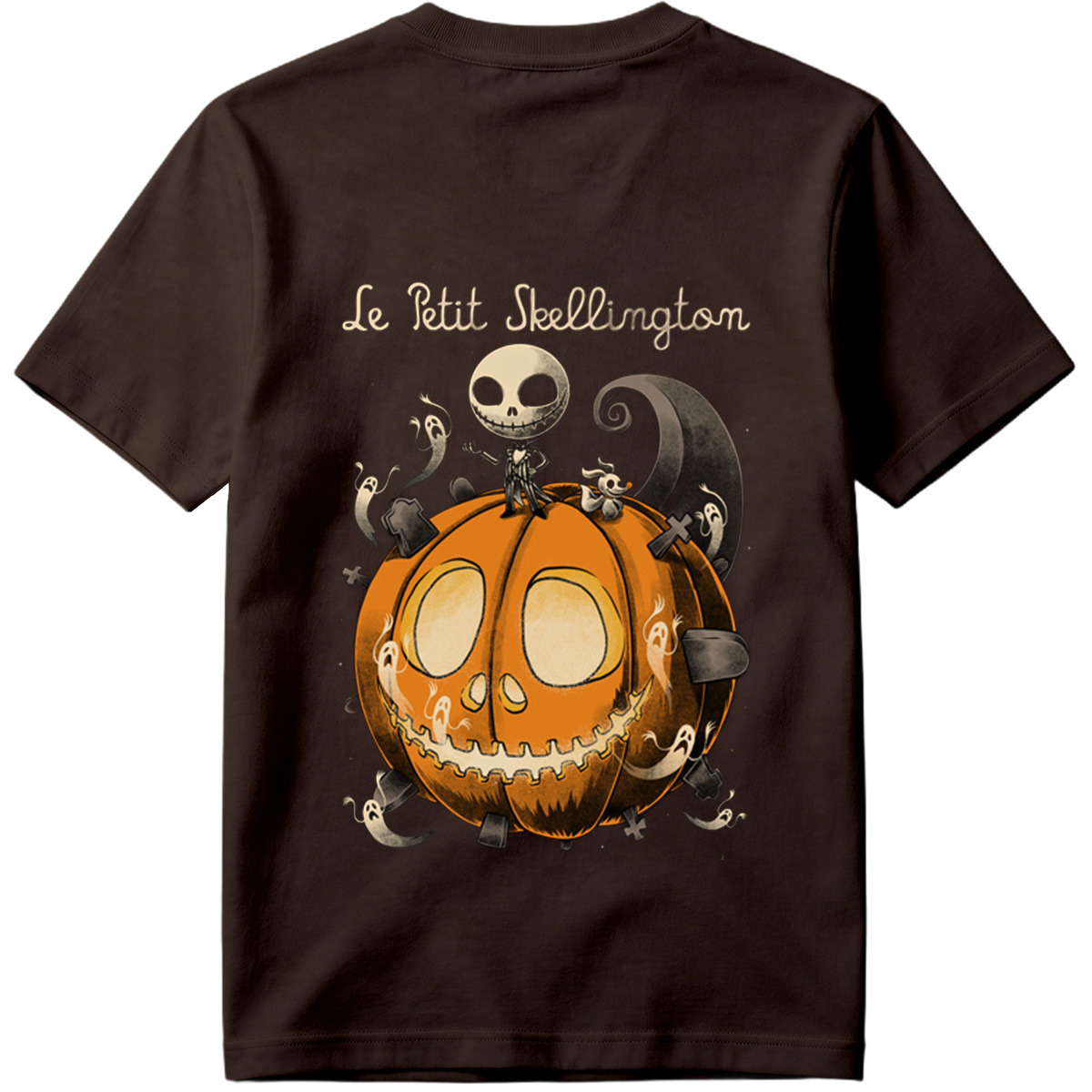 Le Petit Skellington: Jack Skellington and Zero on a Giant Pumpkin - Tee