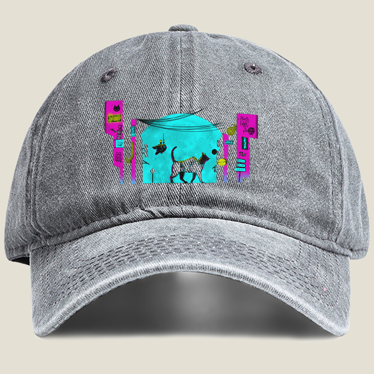 Stray: The Cat and the City - Washed Denim - Baseball Cap