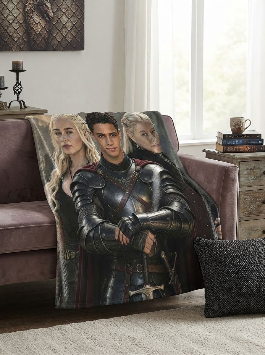Custom Photo Flannel Throw Blanket Personalized Face Portrait Warm Plush Fleece Bed Couch Wrap Gift