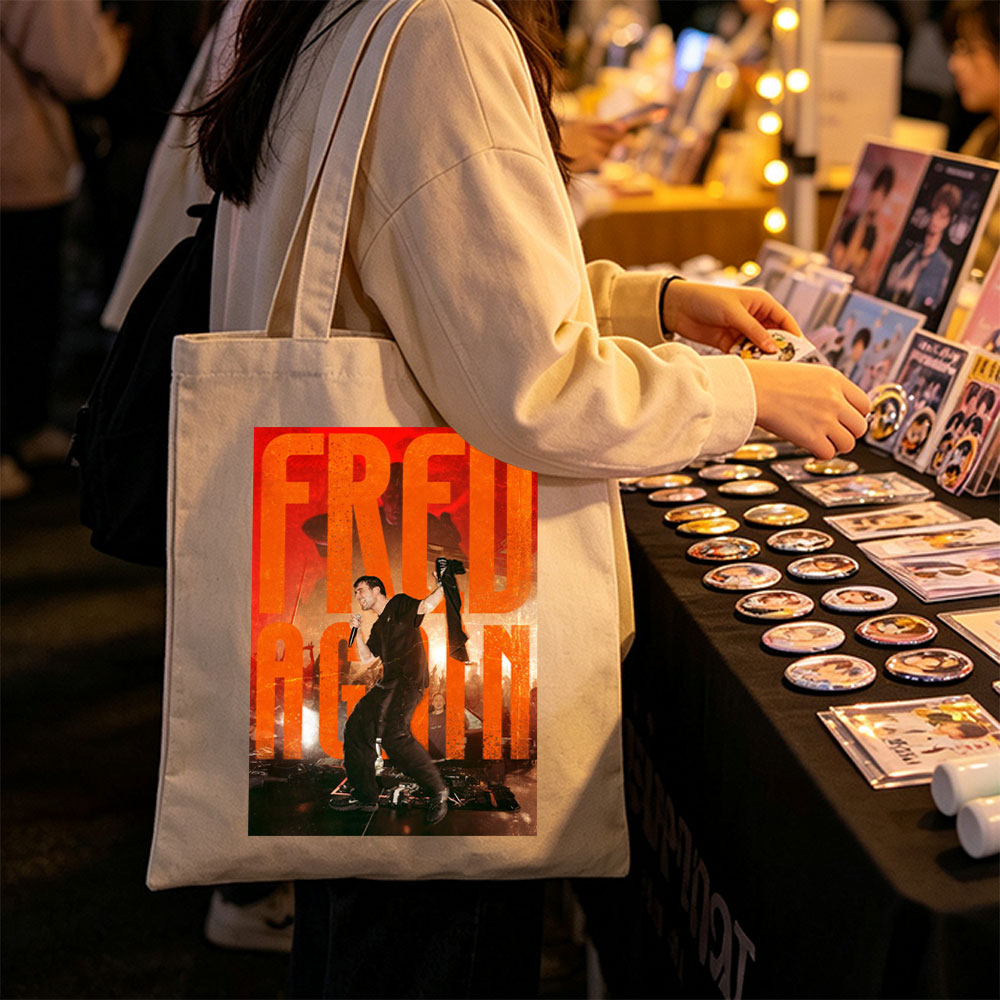 Fred Again Live Performance on Stage with Dynamic Lighting and Crowd Energy - Canvas tote bags