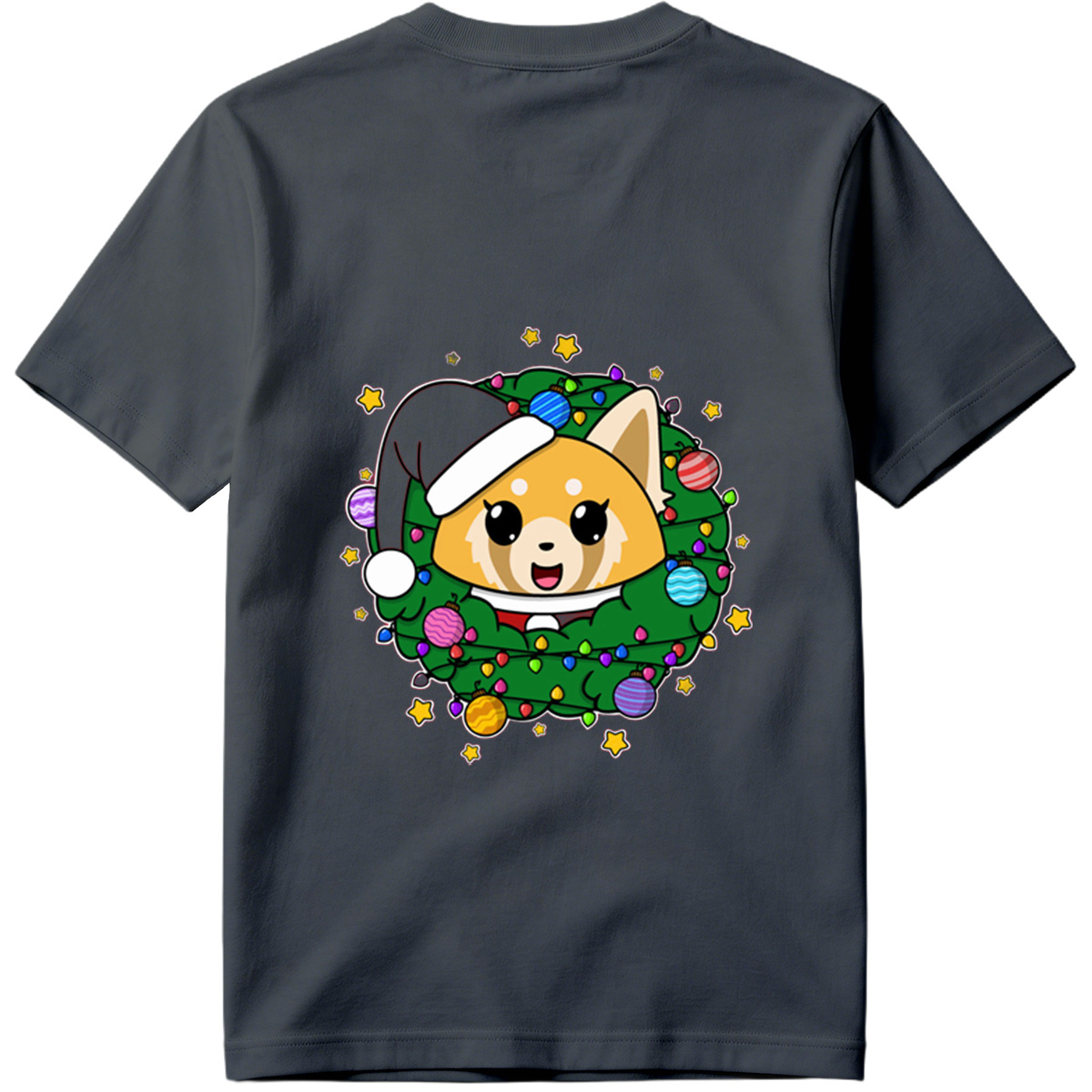 Chibi Dog in Christmas Wreath - Tee