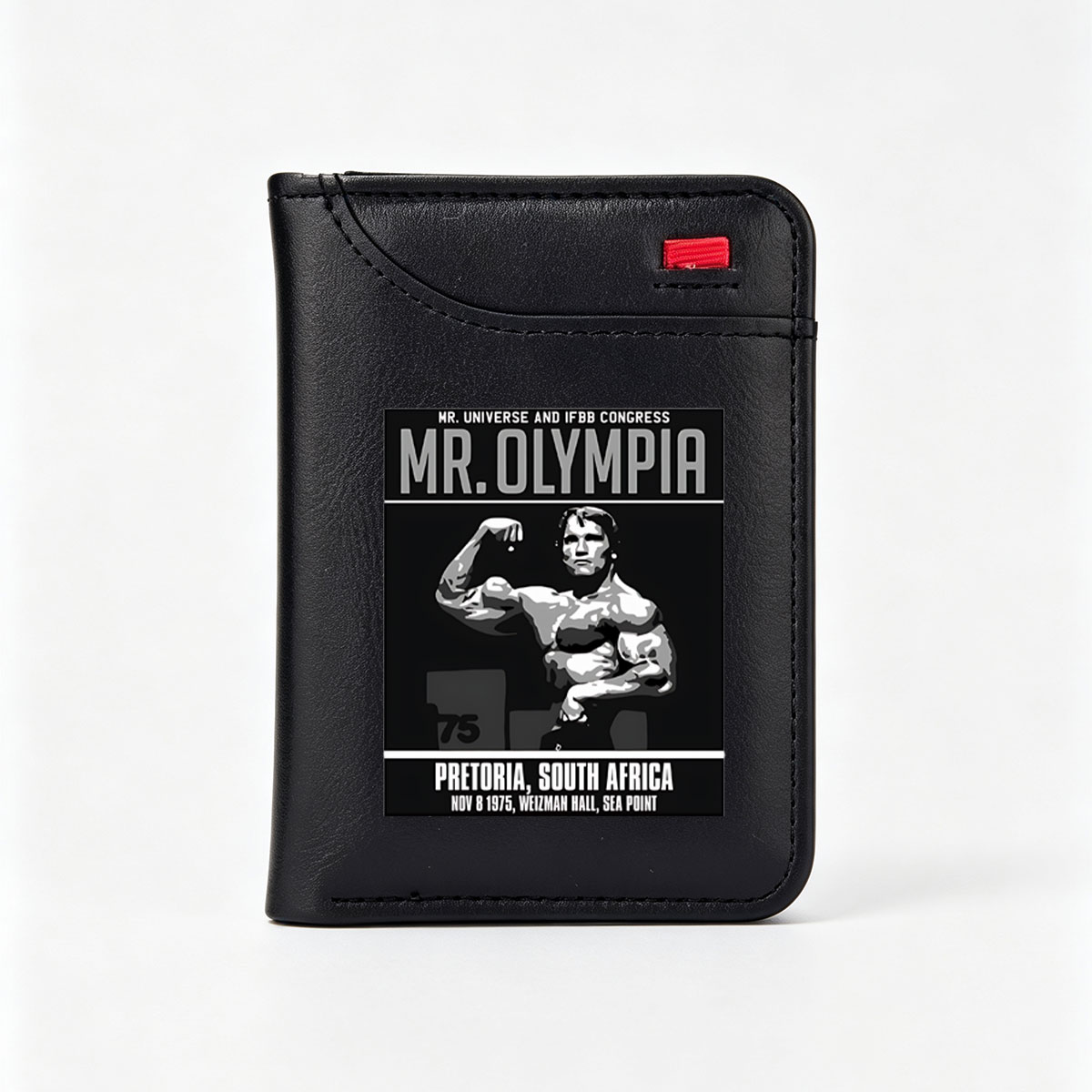 Mr. Olympia 1975: Pretoria, South Africa – Bodybuilding Championship Event - Vertical Style Wallet