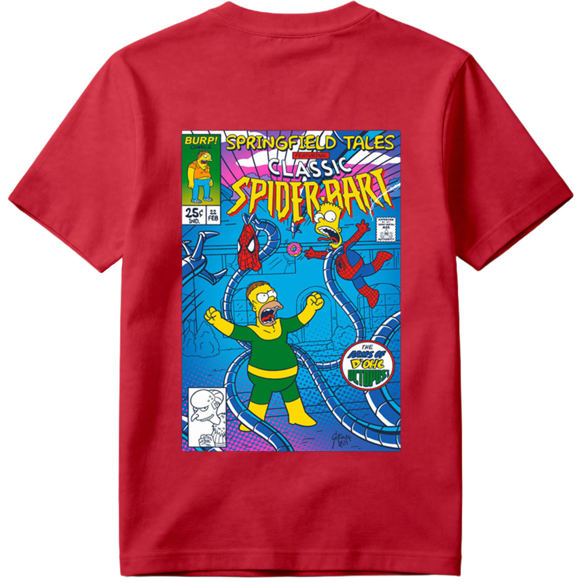 Springfield Tales Featuring Classic Spider-Bart: The Arms of D'Ohc Octopus - Tee