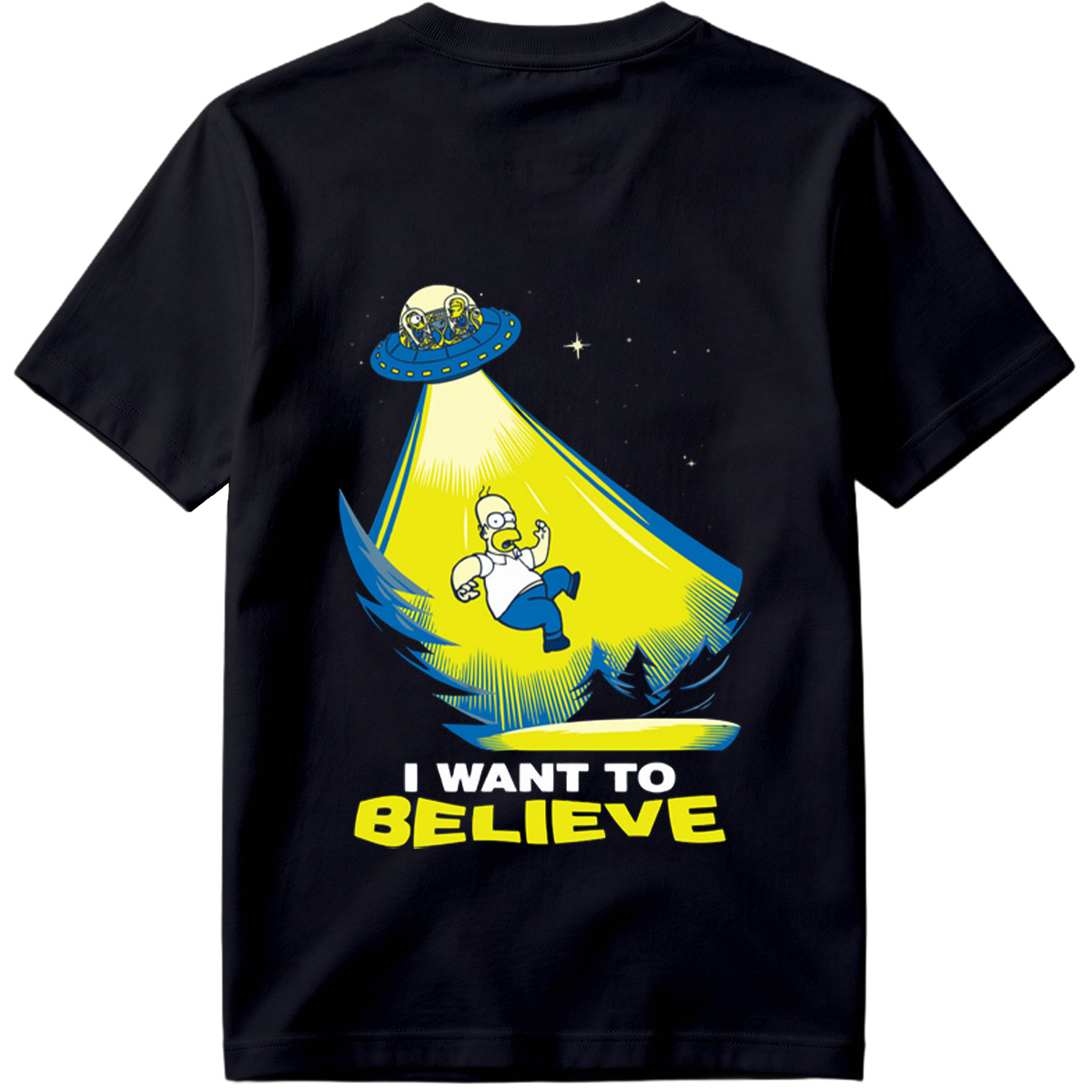 The Simpsons Homer Abduction I Want to Believe - Tee