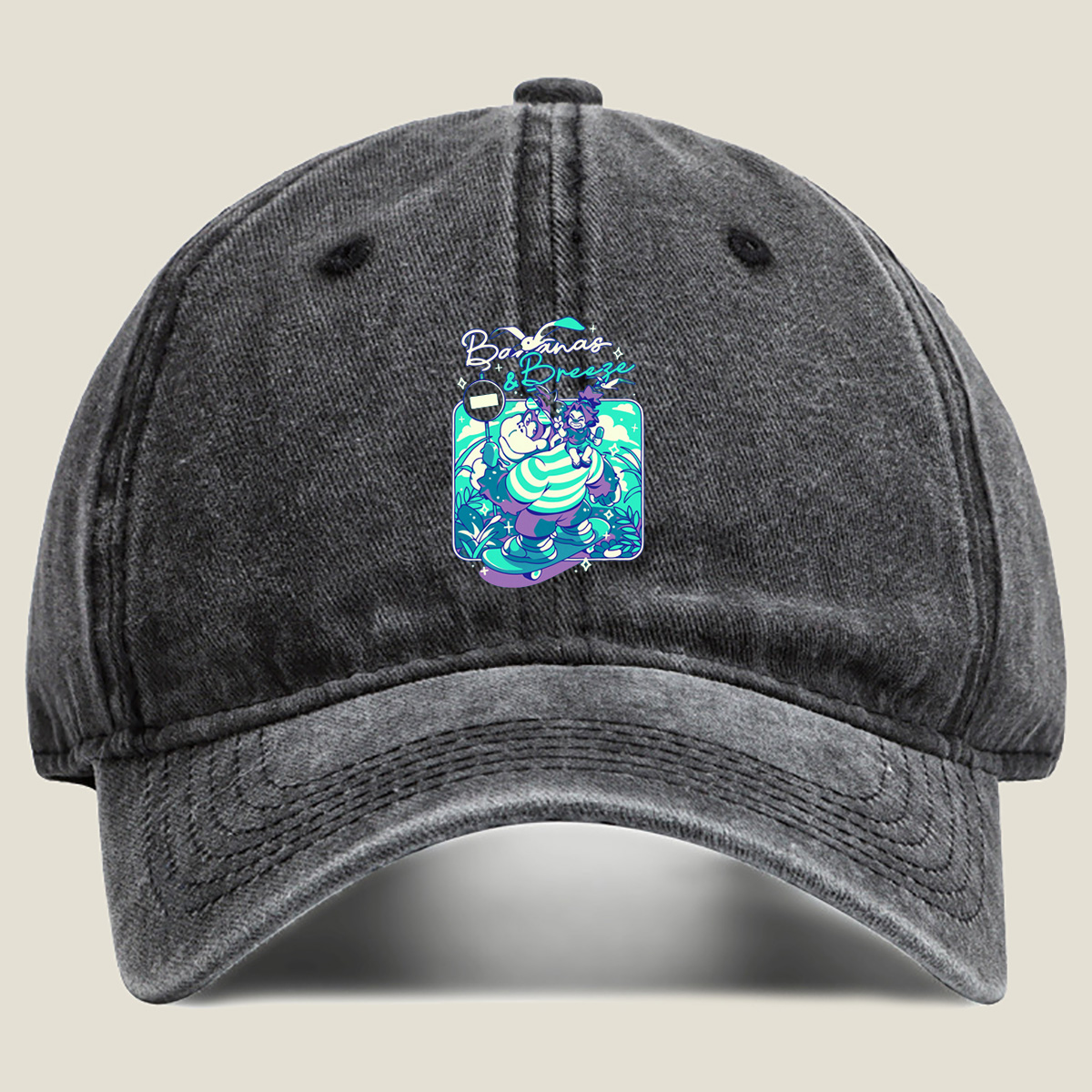 Bananas & Breeze: Wario and Birdo Adventure - Washed Denim - Baseball Cap