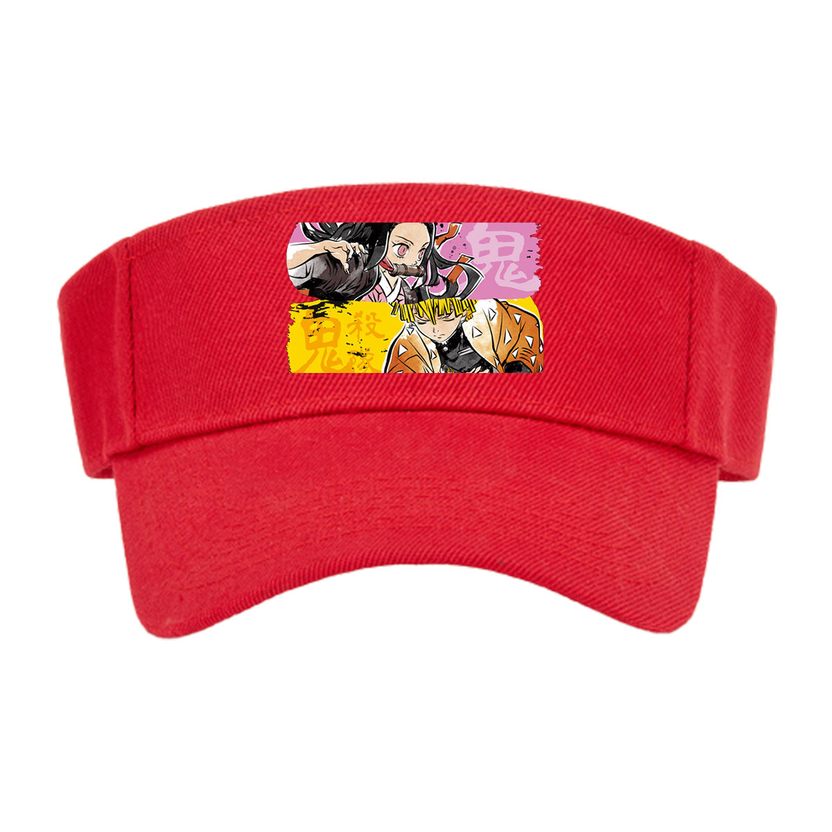 Demon Slayer: Tanjiro, Nezuko, Zenitsu, and Inosuke in Action -  Visor cap