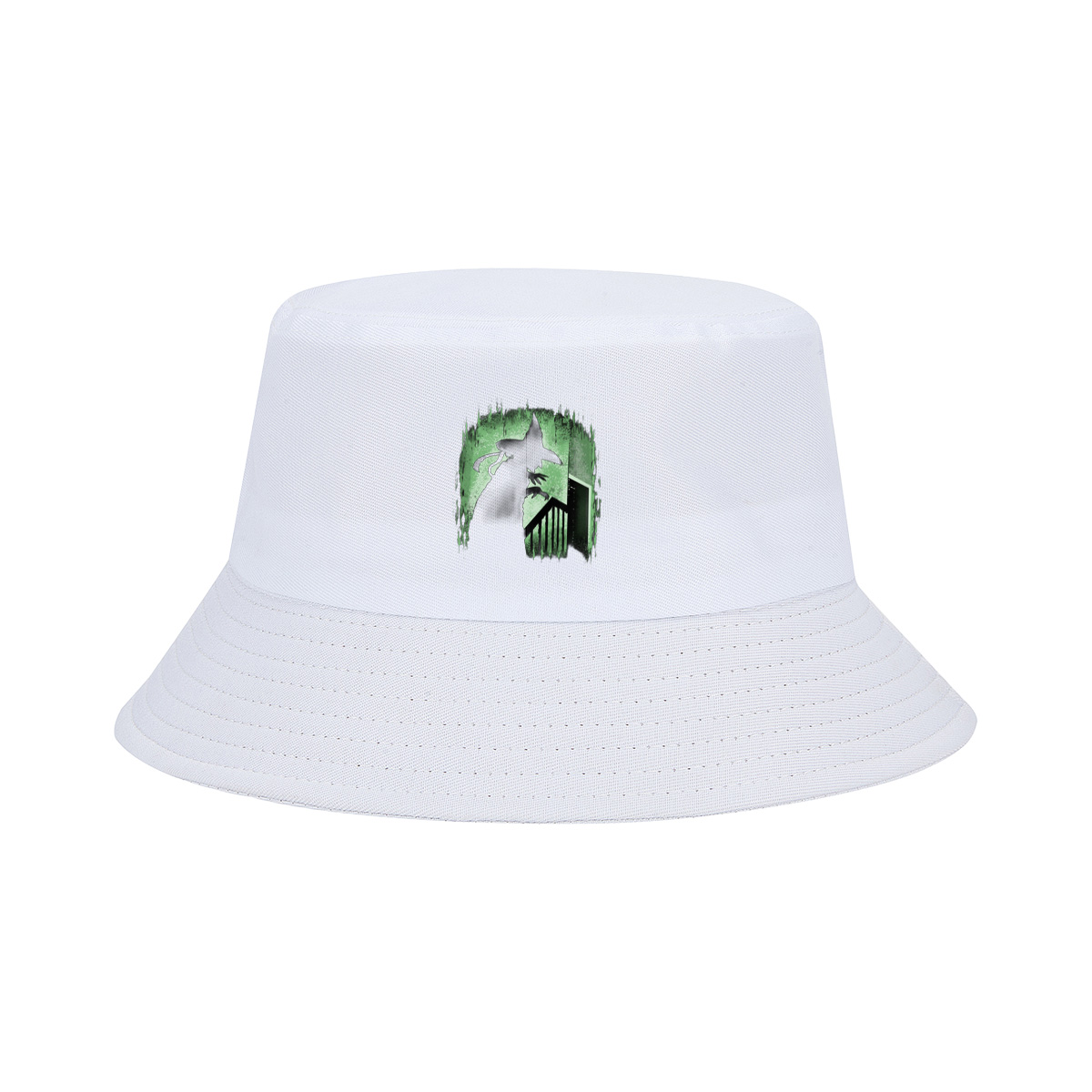 Witch Silhouette in Green Glow - Fisherman's Hat