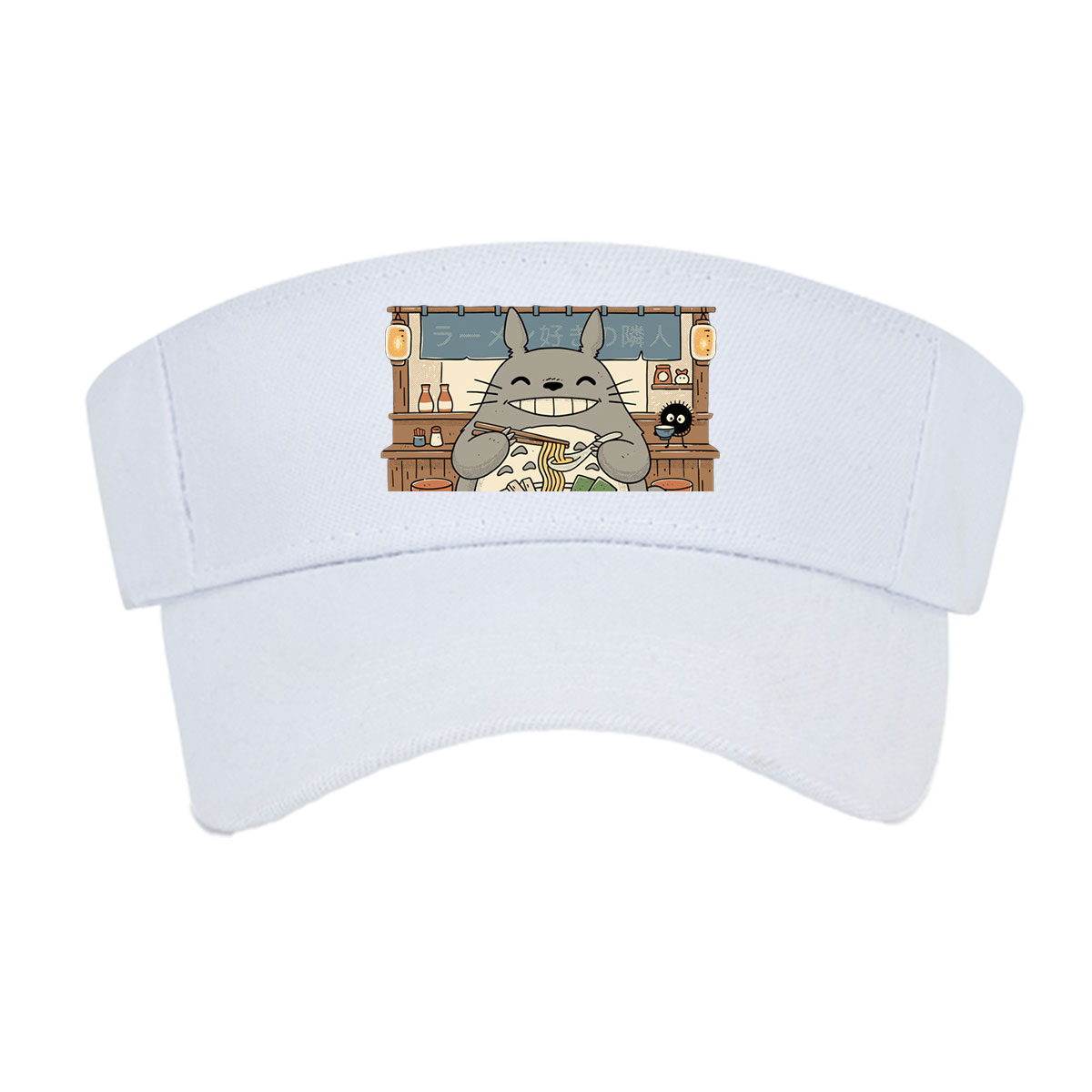 Totoro Enjoying Ramen at a Noodle Shop -  Visor cap
