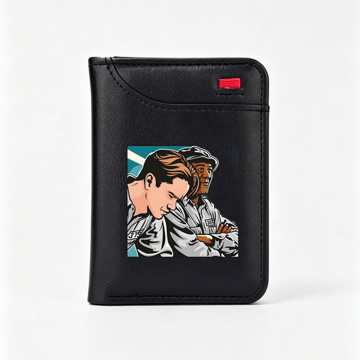 Two Workers in Uniforms, Numbers 379 and 305, Collaborating on Task - Vertical Style Wallet