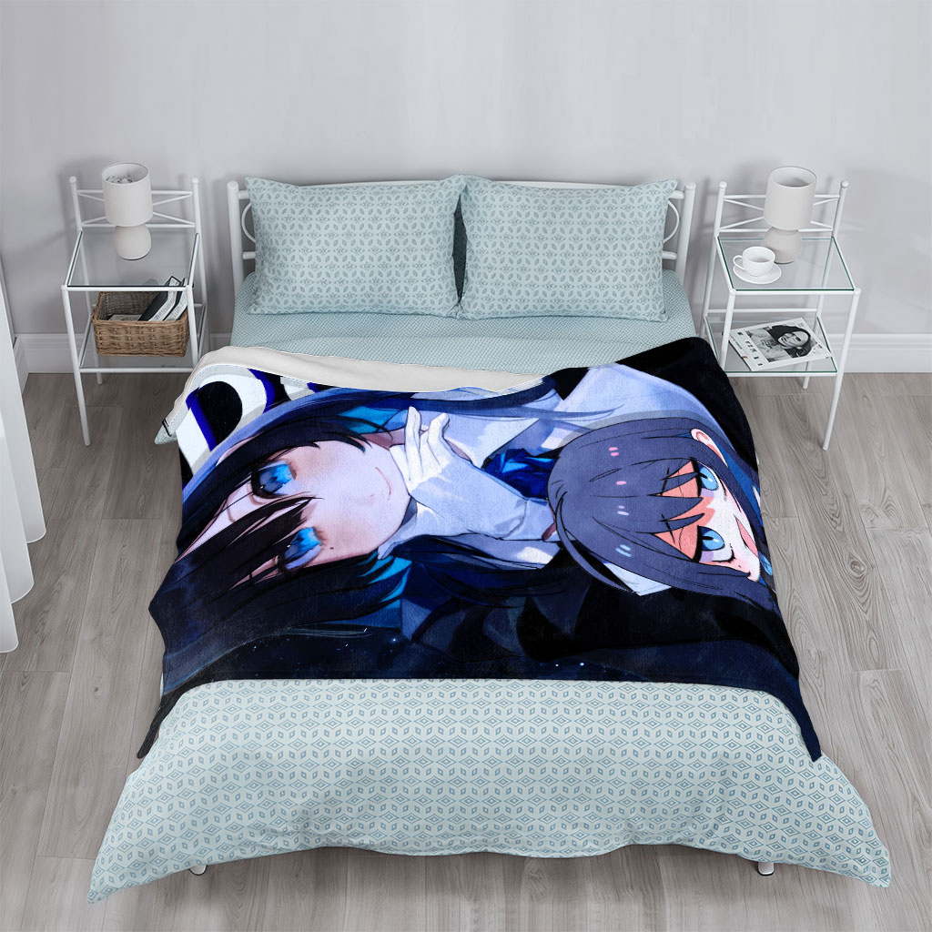 ADO - Anime Character Portrait with Chibi Version in Cosmic Background - Blankets