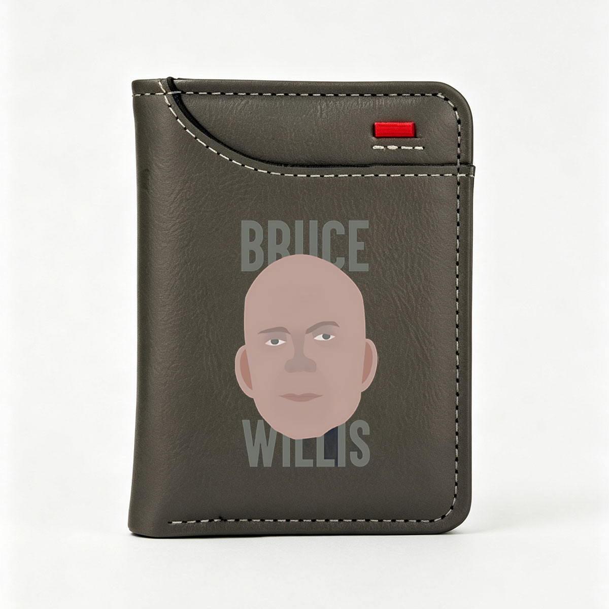 Bruce Willis Face Icon - Vertical Style Wallet