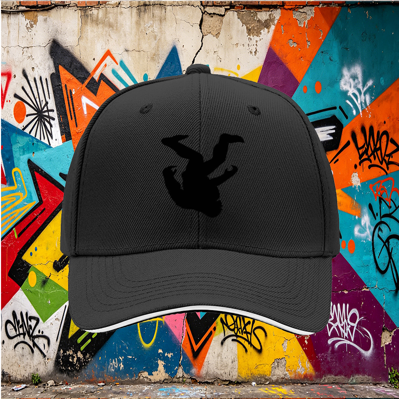 Unisex Classic Sandwich Hat with Bigfoot Silhouette Print - Outdoor Adventure Cap for Hiking, Camping, and Nature Enthusiasts