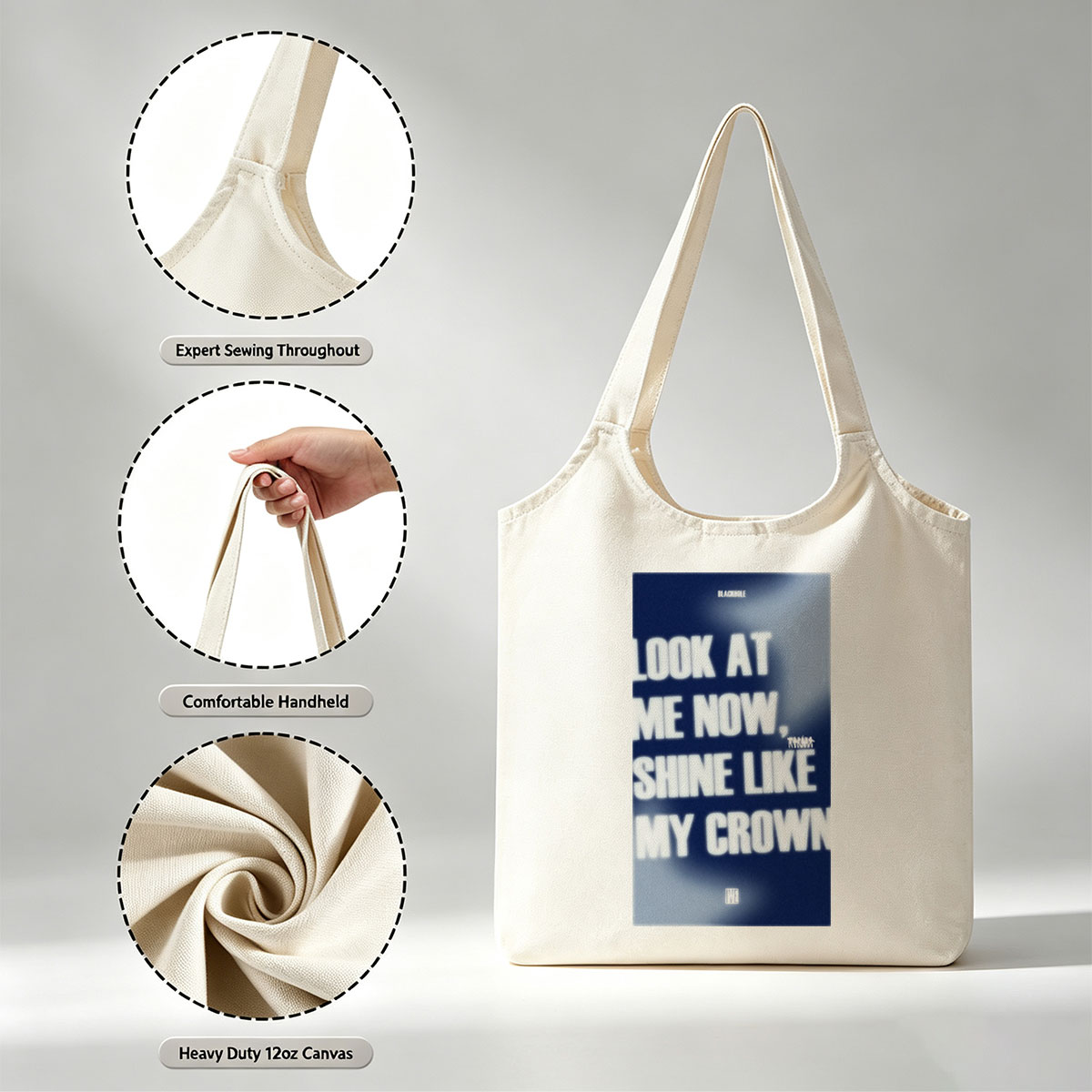 IVE Look at Me Now Shine Like My Crown Album Cover Art - Canvas shoulder bags/