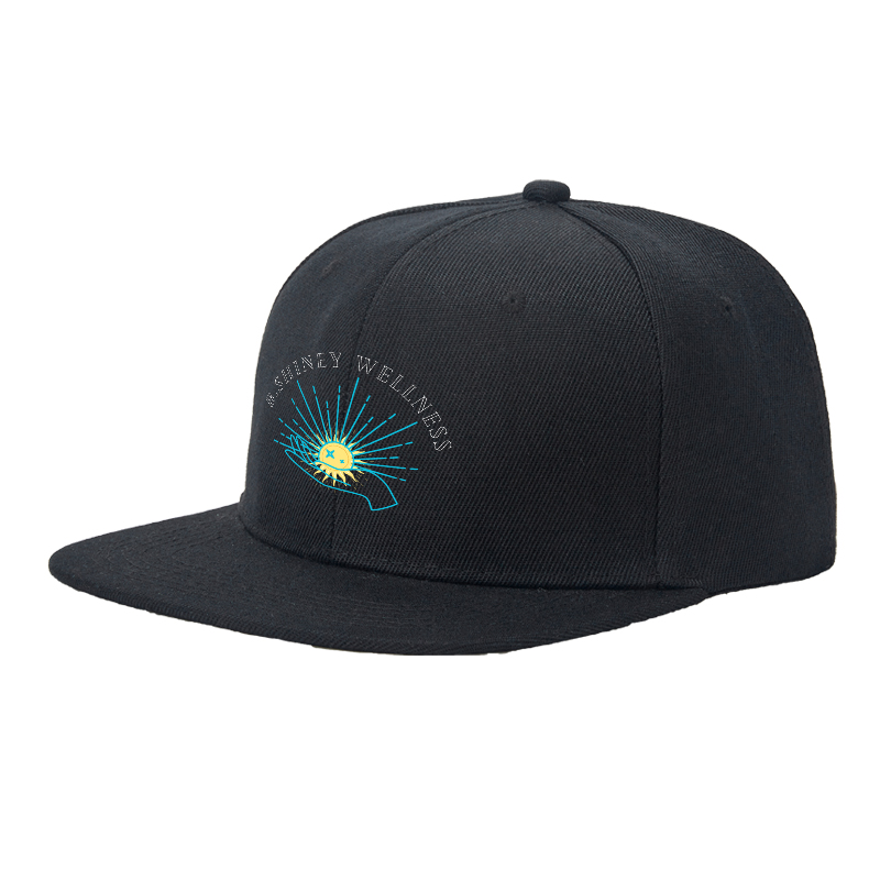 Flat Brim Baseball Cap B.Shiney Wellness Sunburst Design Streetwear Underground Skate Style for Basketball Court Skate Park Urban Lifestyle Skaters Rappers Streetwear Enthusiasts