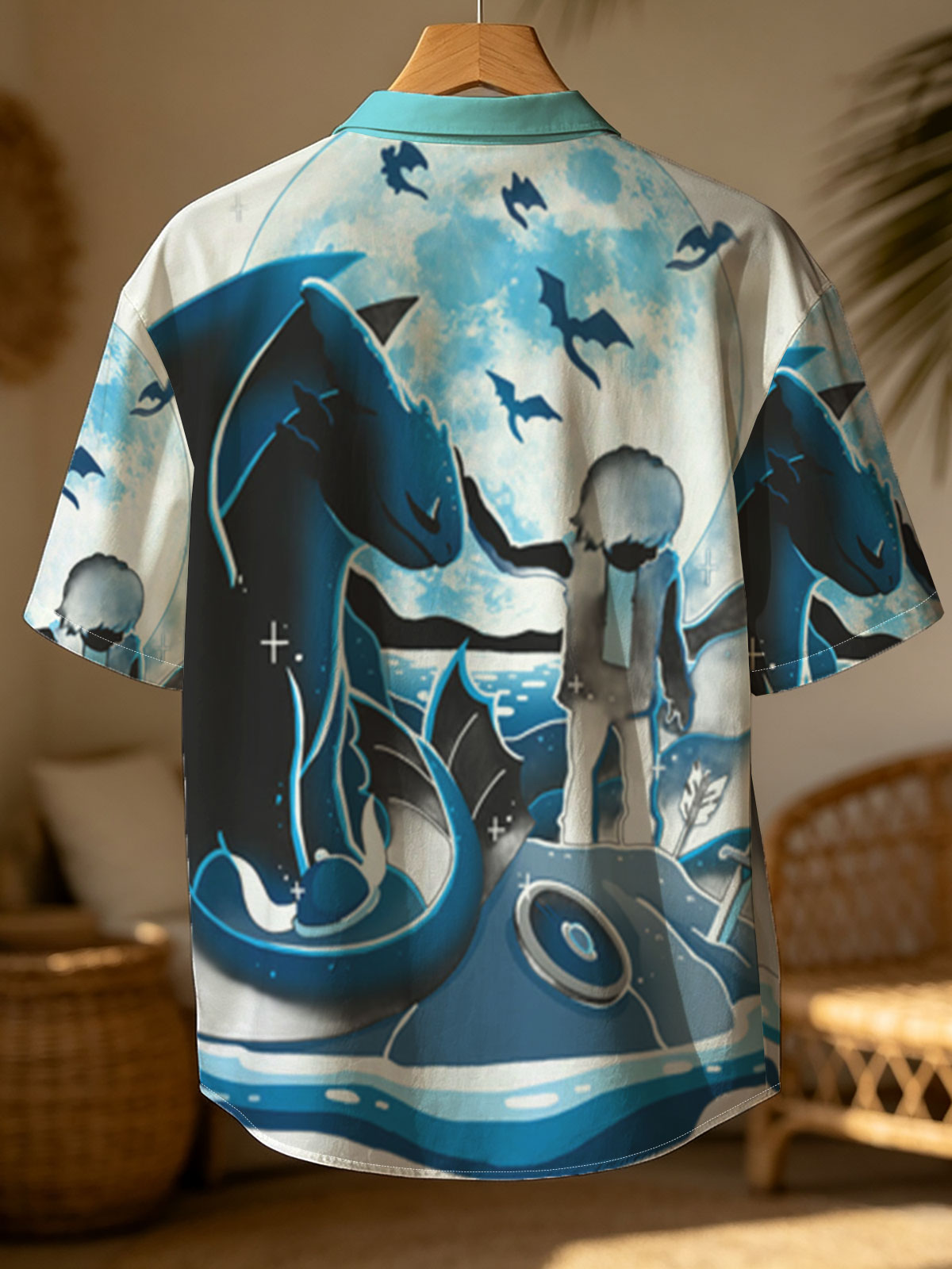Boy and Dragon Under Moonlight -  Shirt