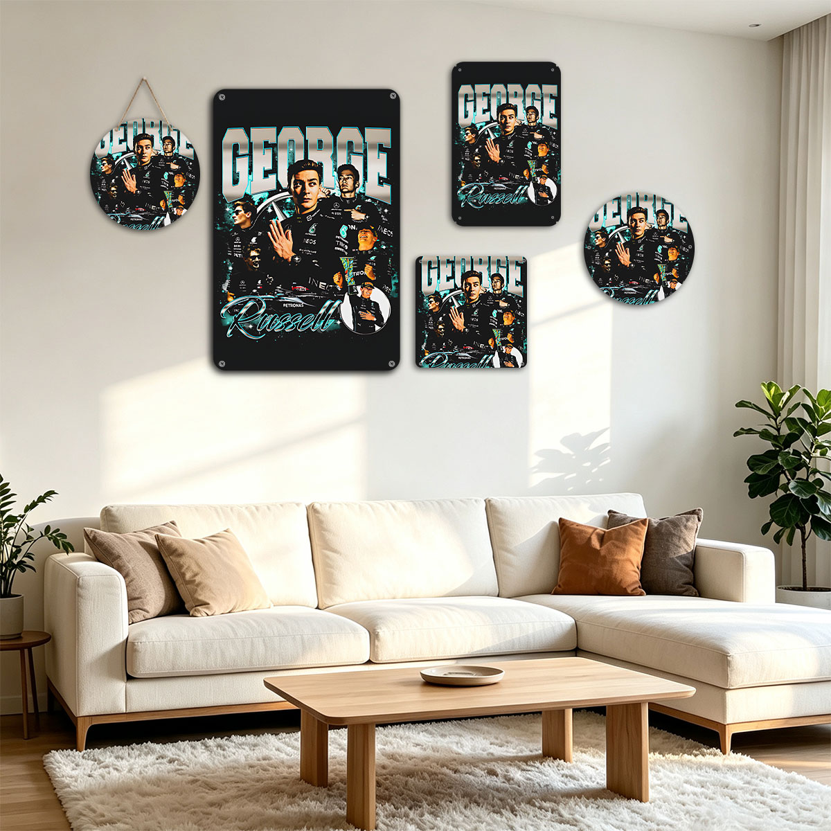 George Russell: Mercedes-AMG Petronas Formula One Driver, Racing Champion, Team Leader, and Motorsport Icon - painting