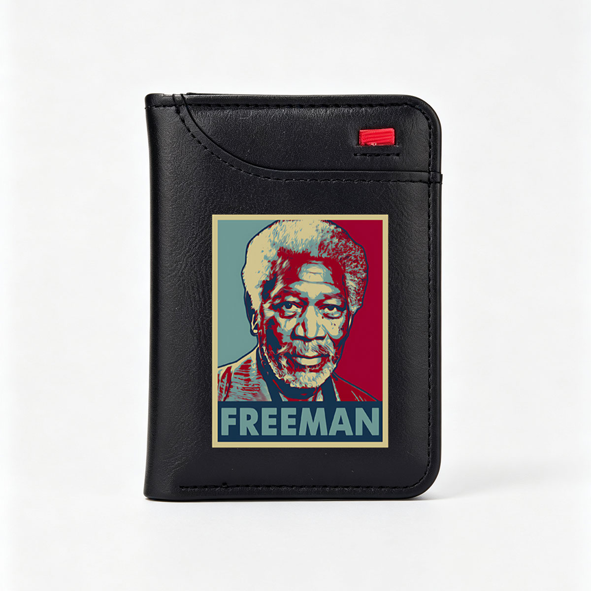 Morgan Freeman Portrait in Pop Art Style - Vertical Style Wallet
