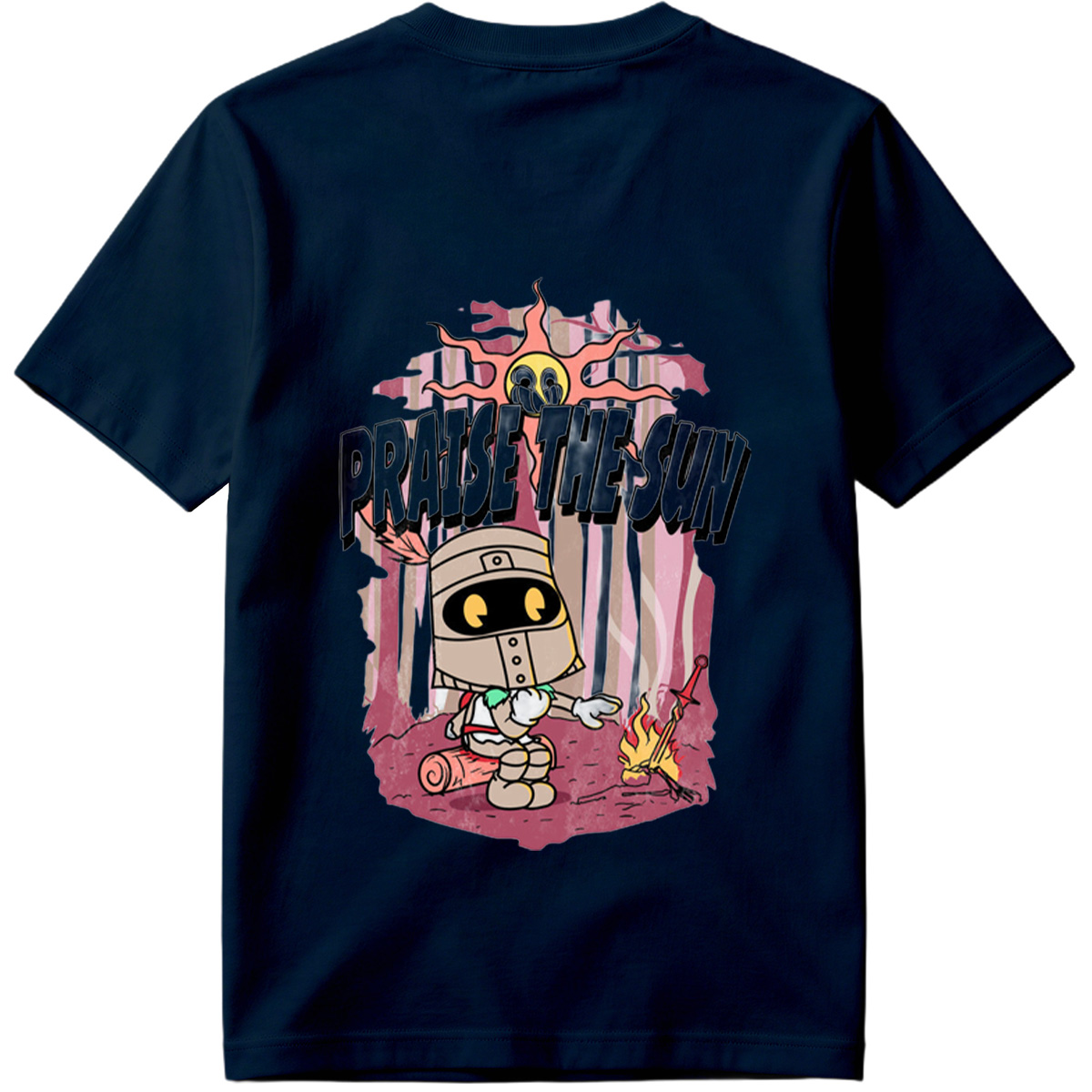 Praise the Sun - Knight and Sun Character Art - Tee
