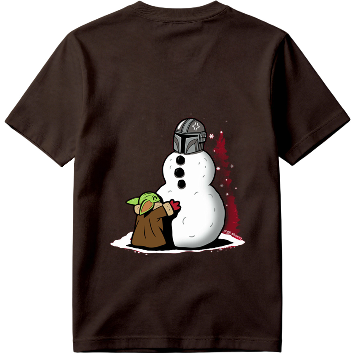 Mandalorian Snowman with Grogu - Tee