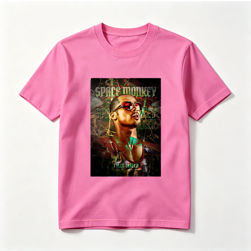 Tyler Durden in Space Monkey: A Futuristic Portrait - Tee