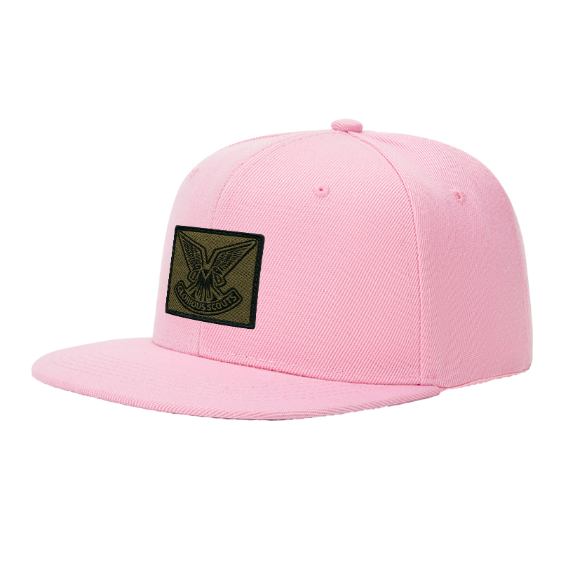 Flat Brim Baseball Cap Embroidered Eagle Patch with 