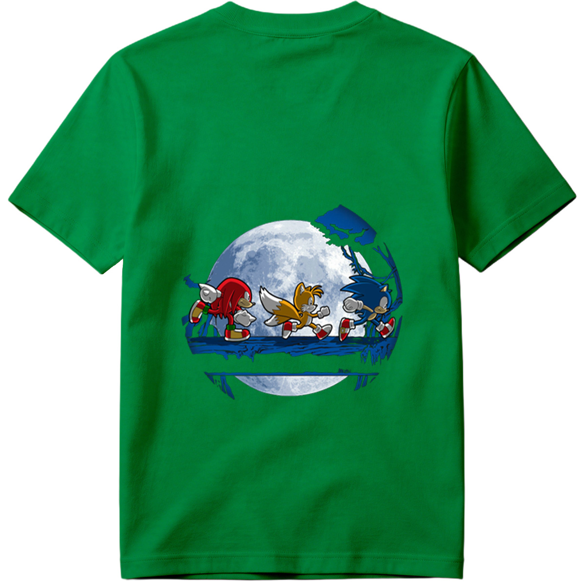 Sonic, Tails, and Knuckles Running Under the Moon - Tee
