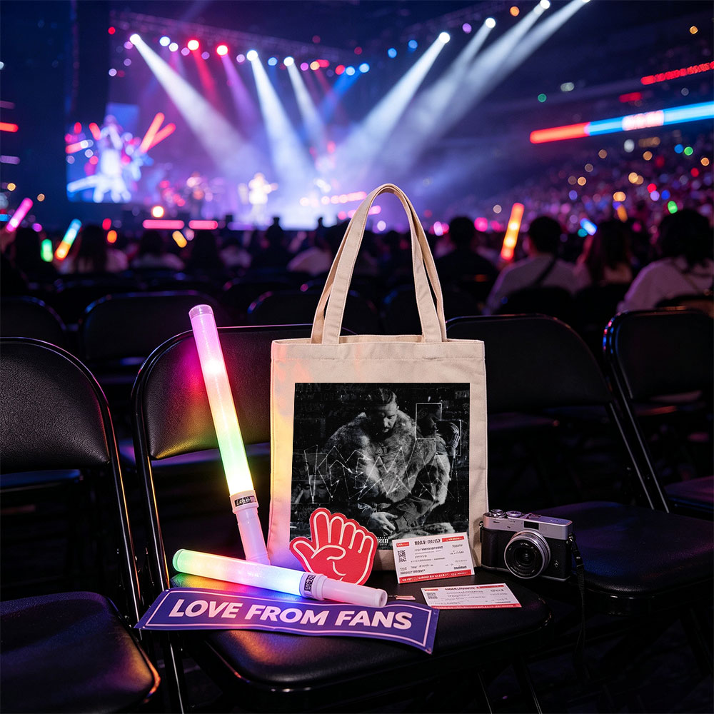 Kendrick Lamar in a fur-lined coat with geometric overlays and collage elements on a dark, textured background - Canvas tote bags