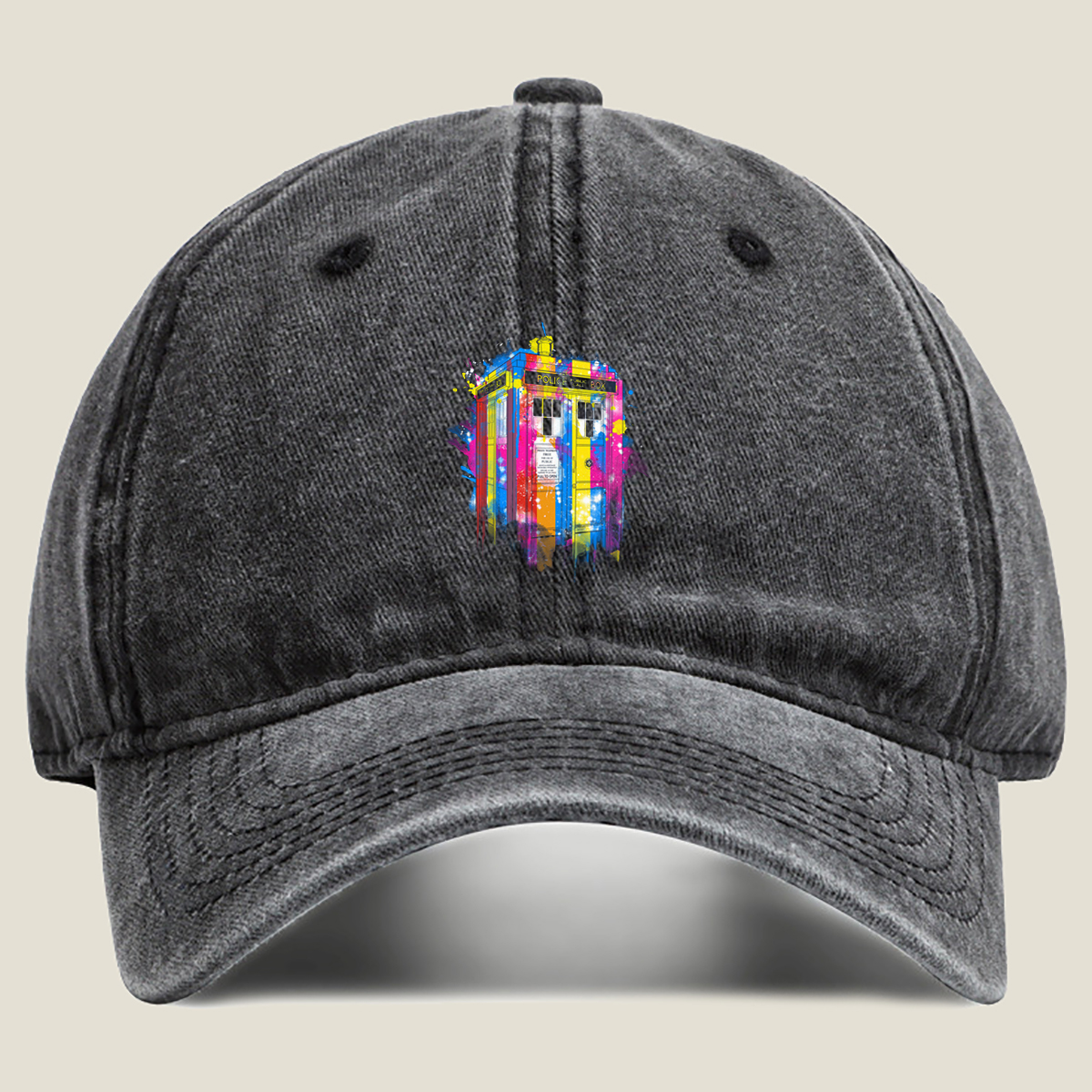 TARDIS - Doctor Who - Washed Denim - Baseball Cap