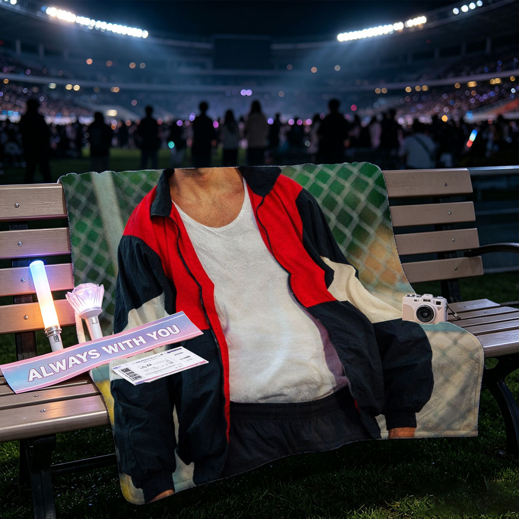 Ryan Gosling in Urban Outfit Standing by Chain-Link Fence - Blankets