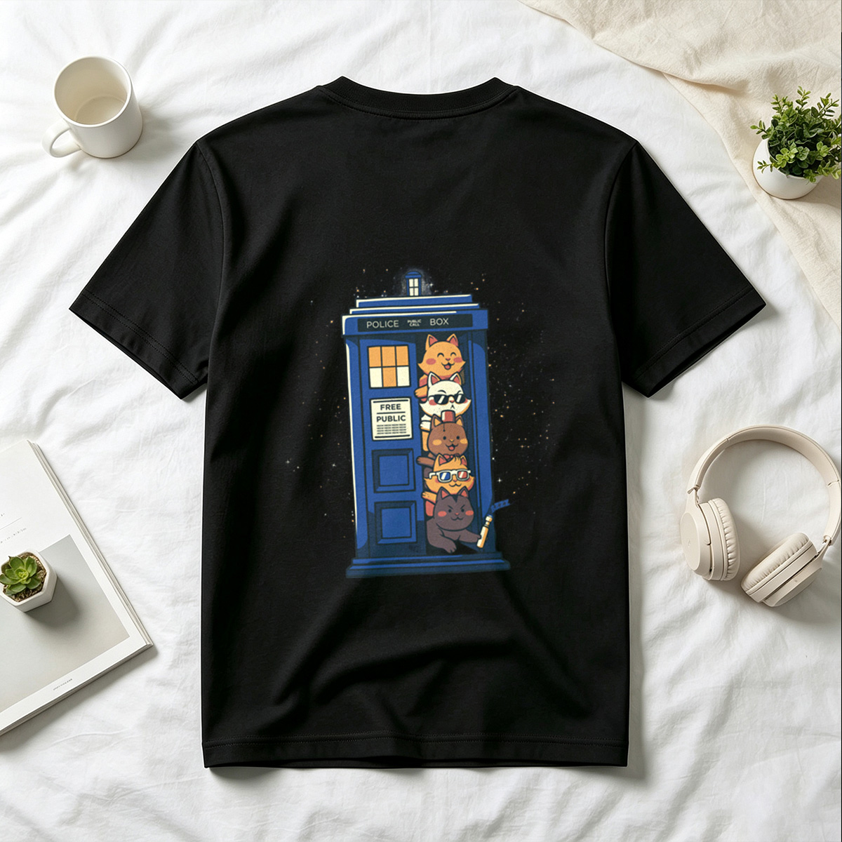 Doctor Who Cats in the TARDIS - Tee