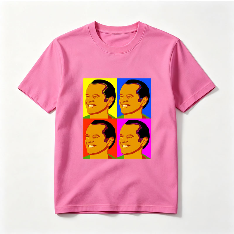 Pop Art Portrait of a Smiling Man in Four Color Blocks - Tee