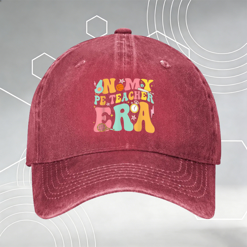 New Baseball Cap with Fish and Fishing Rod Print 
