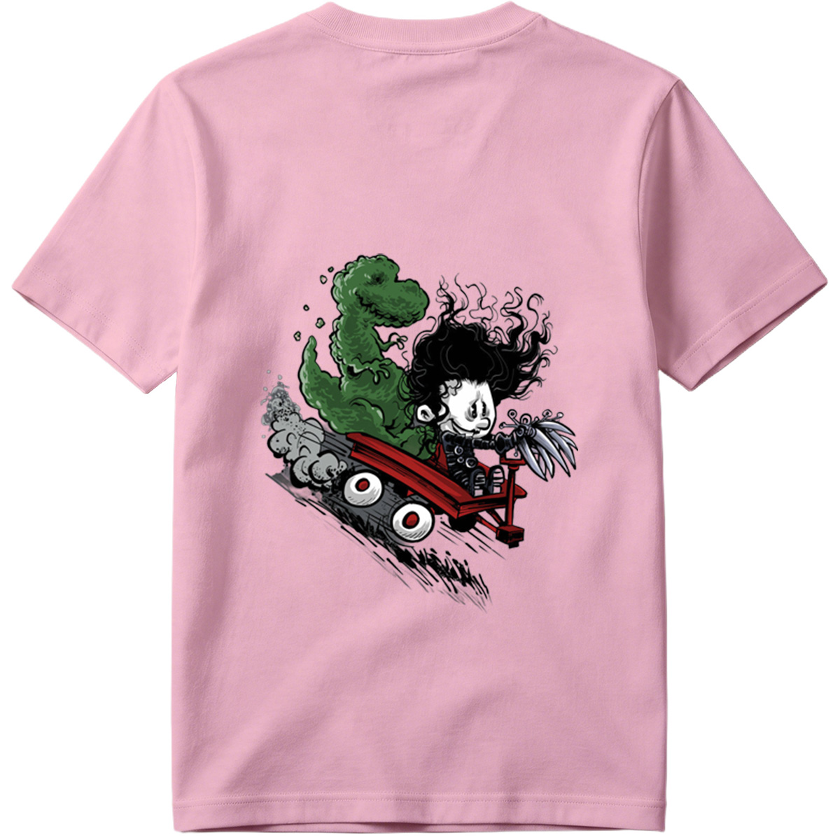 Coraline and the Green Monster in a Red Cart - Tee
