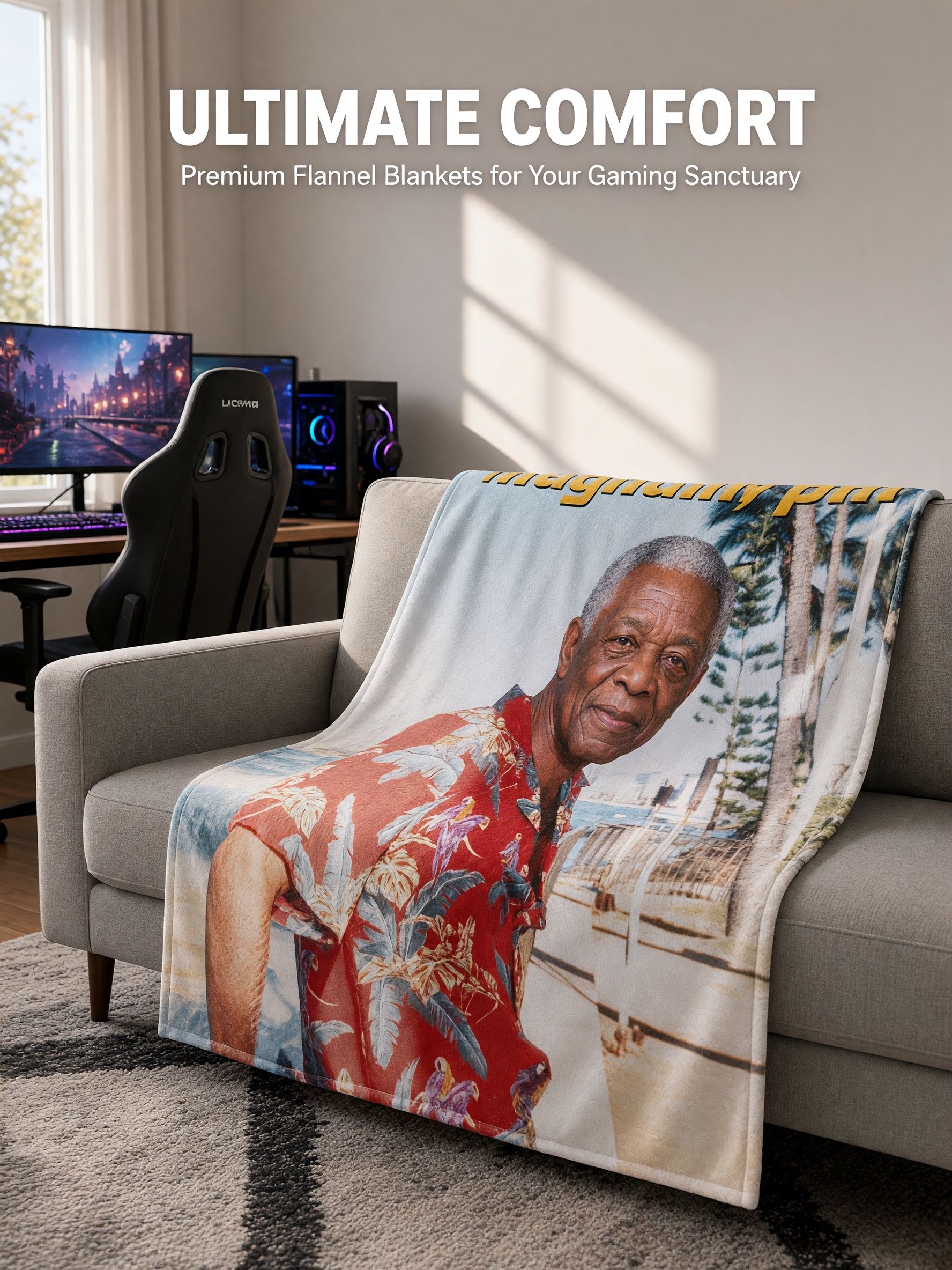 Custom Face Photo Blanket Personalized Flannel Fleece Throw Soft Warm Portrait Throw Blanket for Bed Couch Ideal Gift