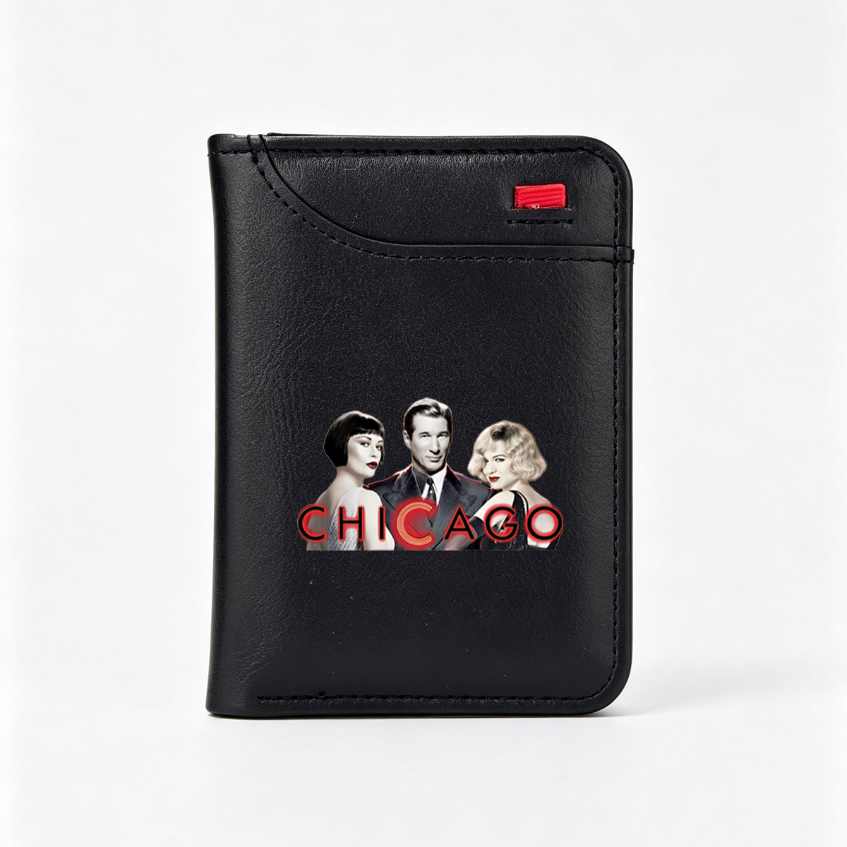 Chicago: Velma Kelly, Billy Flynn, and Roxie Hart in the Iconic Musical Drama - Vertical Style Wallet
